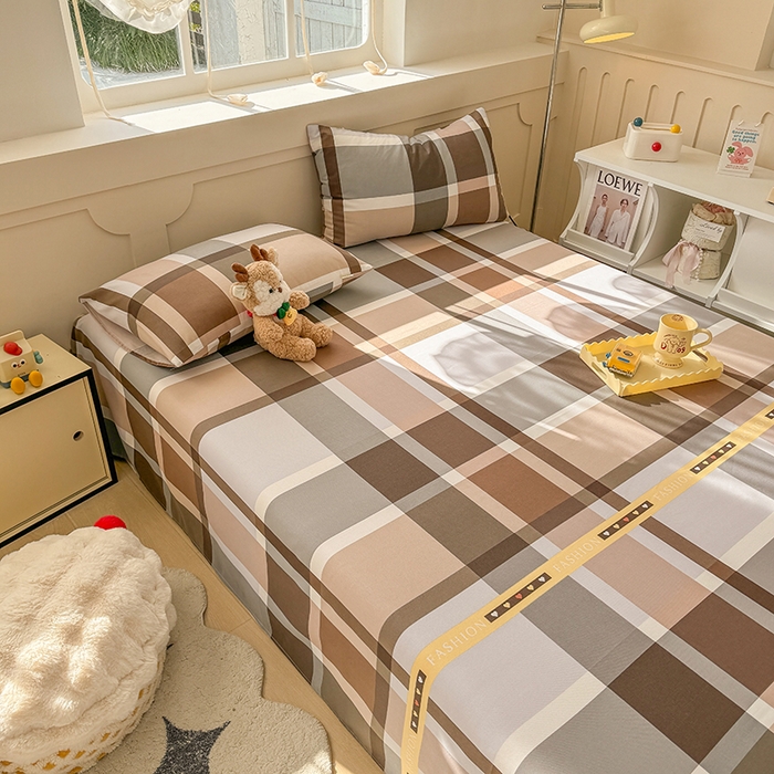 91家纺网 家纺一手货源 找家纺 爱彼家纺 2025新款原棉老粗布床单床单单件凉席席子 伯格