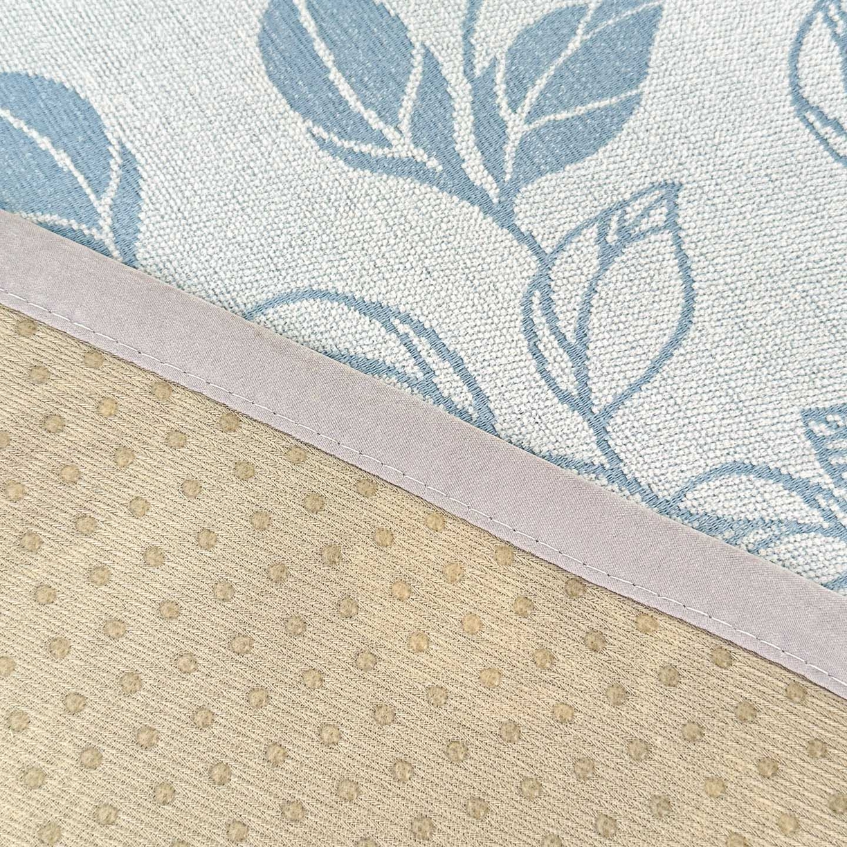 91家纺网 家纺一手货源 找家纺 手艺人家纺 2025新款雪尼尔复合炕盖XK3758-3760√ XK3759蓝