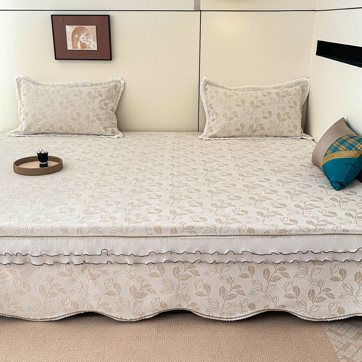 91家纺网 家纺一手货源 找家纺 手艺人家纺 2025新款雪尼尔复合炕盖XK3758-3760√ XK3759米