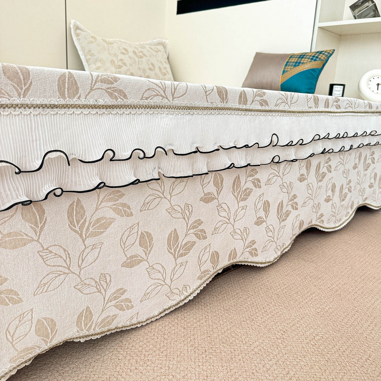 91家纺网 家纺一手货源 找家纺 手艺人家纺 2025新款雪尼尔复合炕盖XK3758-3760√ XK3759米