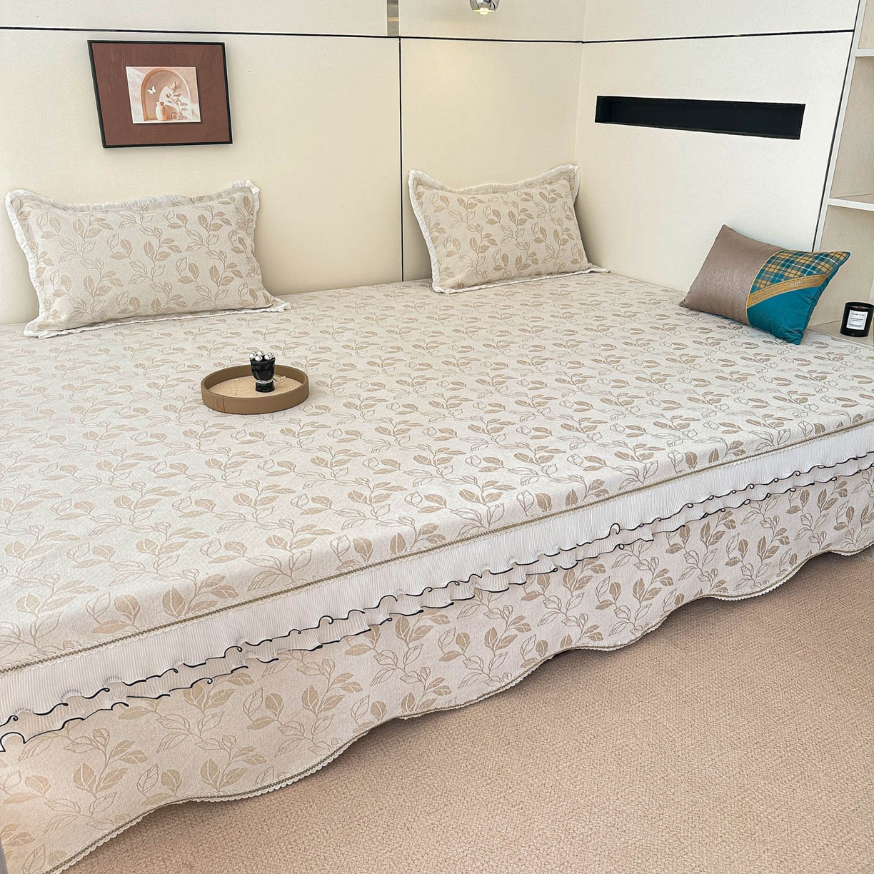 91家纺网 家纺一手货源 找家纺 手艺人家纺 2025新款雪尼尔复合炕盖XK3758-3760√ XK3759米