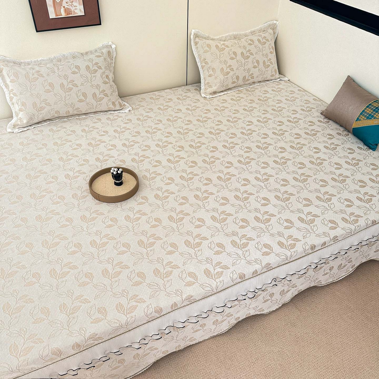 91家纺网 家纺一手货源 找家纺 手艺人家纺 2025新款雪尼尔复合炕盖XK3758-3760√ XK3759米