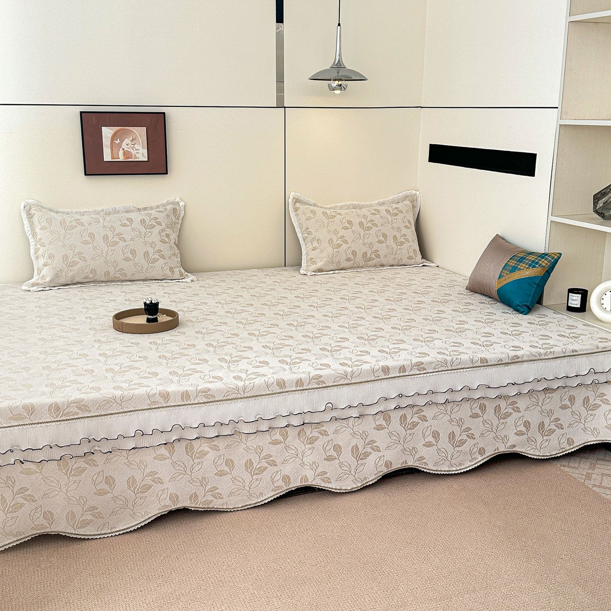 91家纺网 家纺一手货源 找家纺 手艺人家纺 2025新款雪尼尔复合炕盖XK3758-3760√ XK3759米