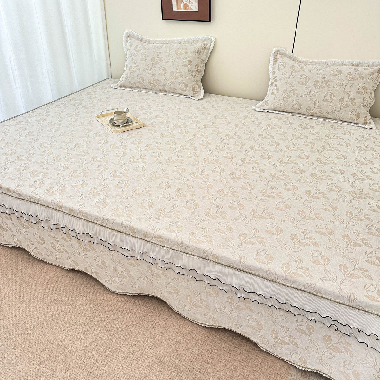 91家纺网 家纺一手货源 找家纺 手艺人家纺 2025新款雪尼尔复合炕盖XK3758-3760√ XK3759米