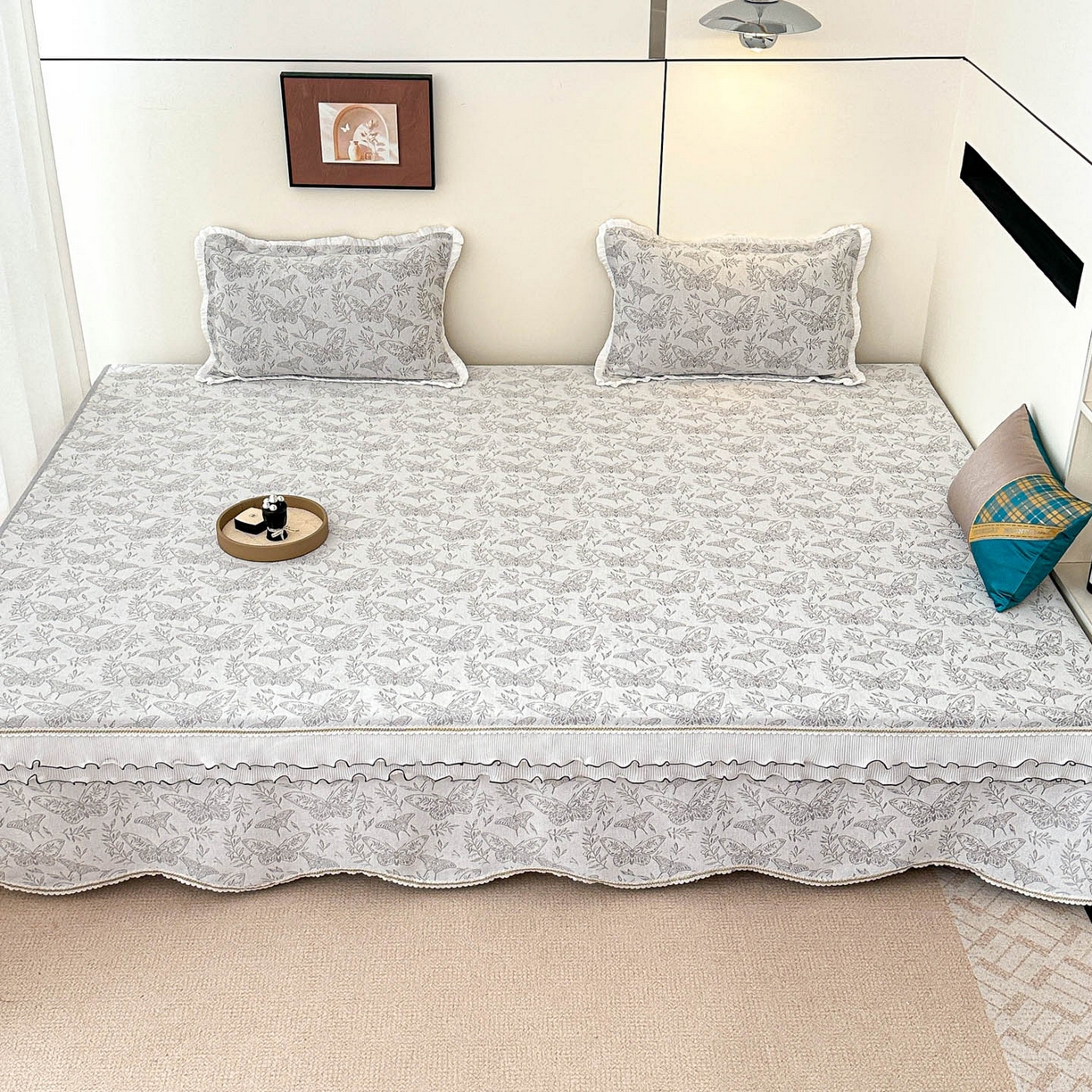 手艺人家纺 2025新款雪尼尔复合炕盖XK3758-3760√ XK3760灰