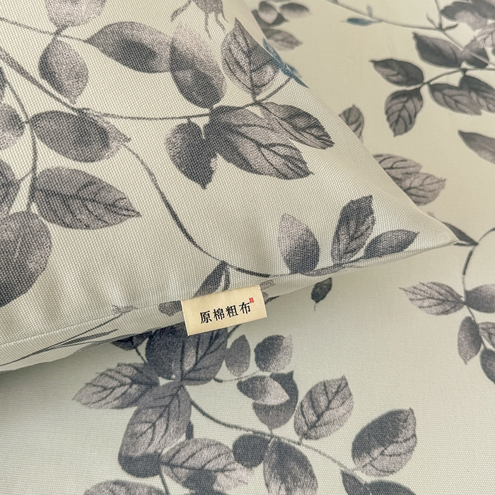 91家纺网 家纺一手货源 找家纺 爱彼家纺 2025新款原棉老粗布床单床单单件凉席席子 叶落缤纷