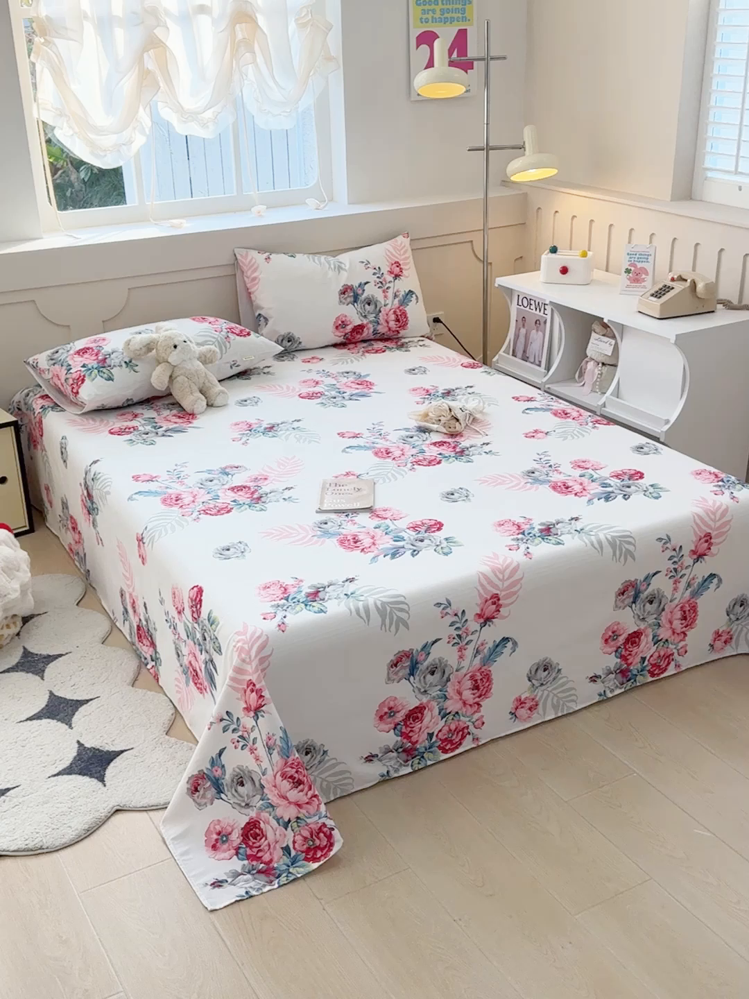 91家纺网 家纺一手货源 找家纺 爱彼家纺 2025新款原棉老粗布床单床单单件凉席席子 灿烂时光