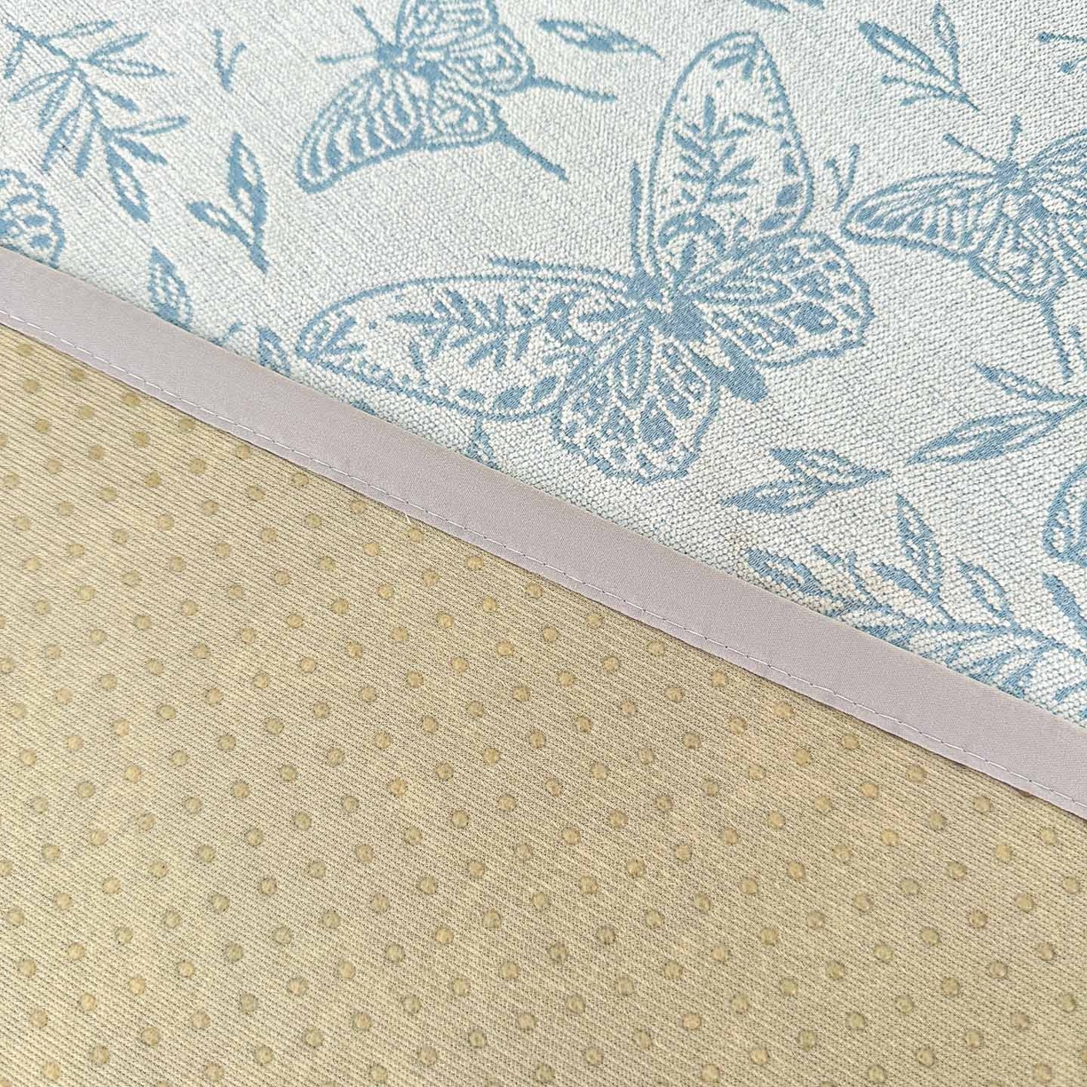 91家纺网 家纺一手货源 找家纺 手艺人家纺 2025新款雪尼尔复合炕盖XK3758-3760√ XK3760蓝