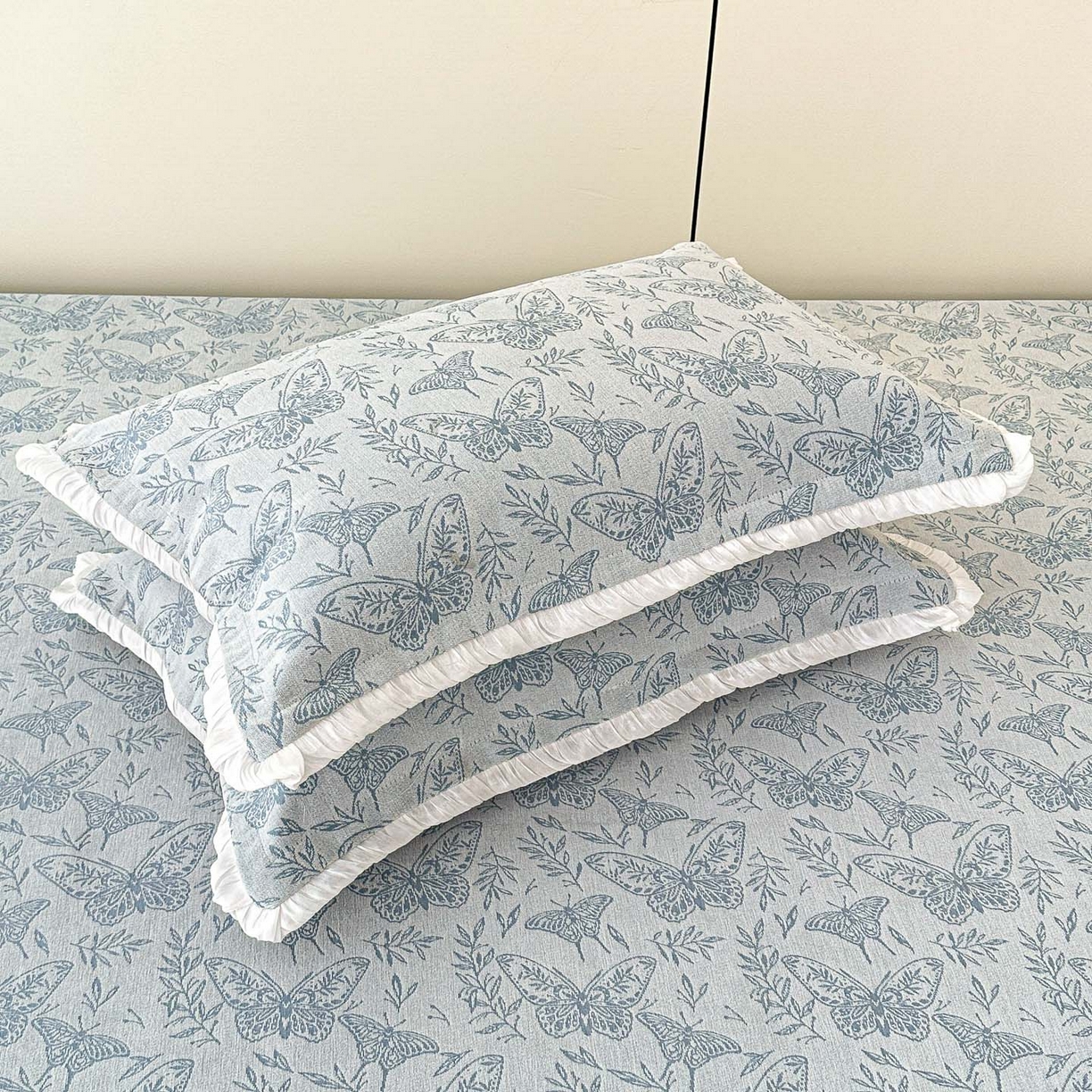 91家纺网 家纺一手货源 找家纺 手艺人家纺 2025新款雪尼尔复合炕盖XK3758-3760√ XK3760蓝