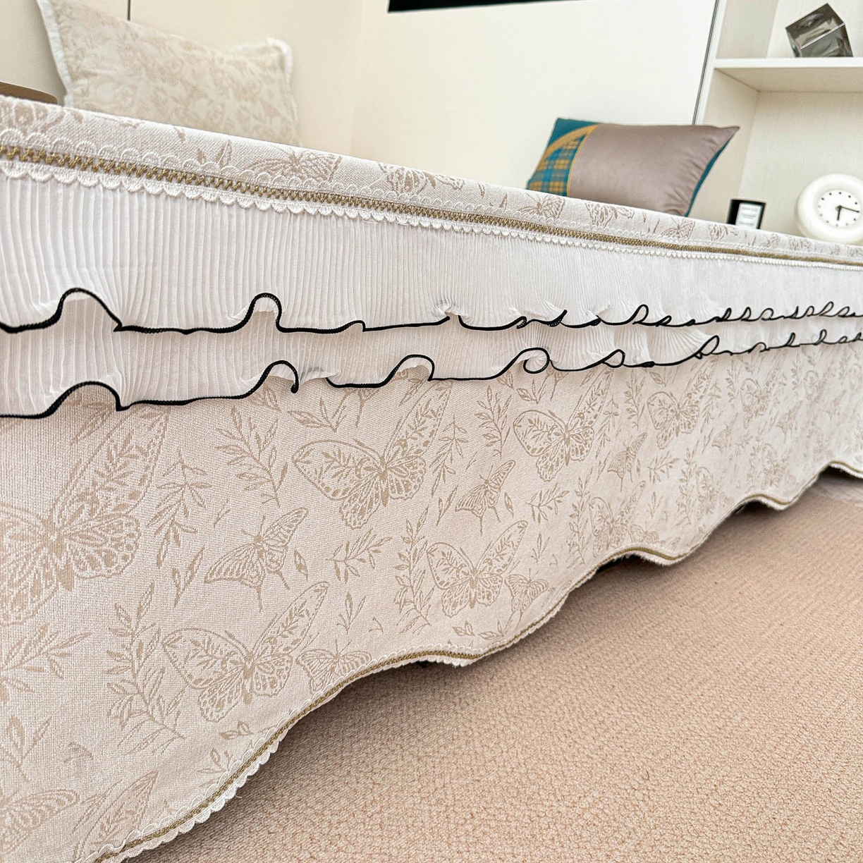 91家纺网 家纺一手货源 找家纺 手艺人家纺 2025新款雪尼尔复合炕盖XK3758-3760√ XK3760米