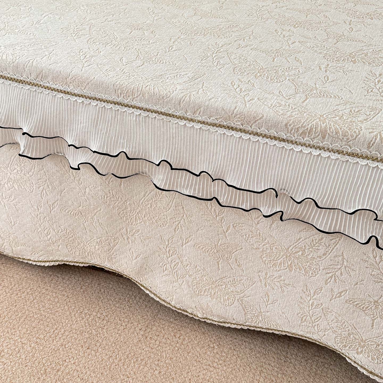 91家纺网 家纺一手货源 找家纺 手艺人家纺 2025新款雪尼尔复合炕盖XK3758-3760√ XK3760米