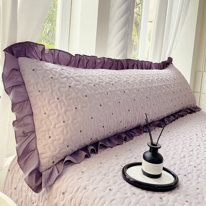 91家纺网 家纺一手货源 找家纺 （总）雨彤家纺2025新款赫本风水洗棉花边夹棉枕套双人款