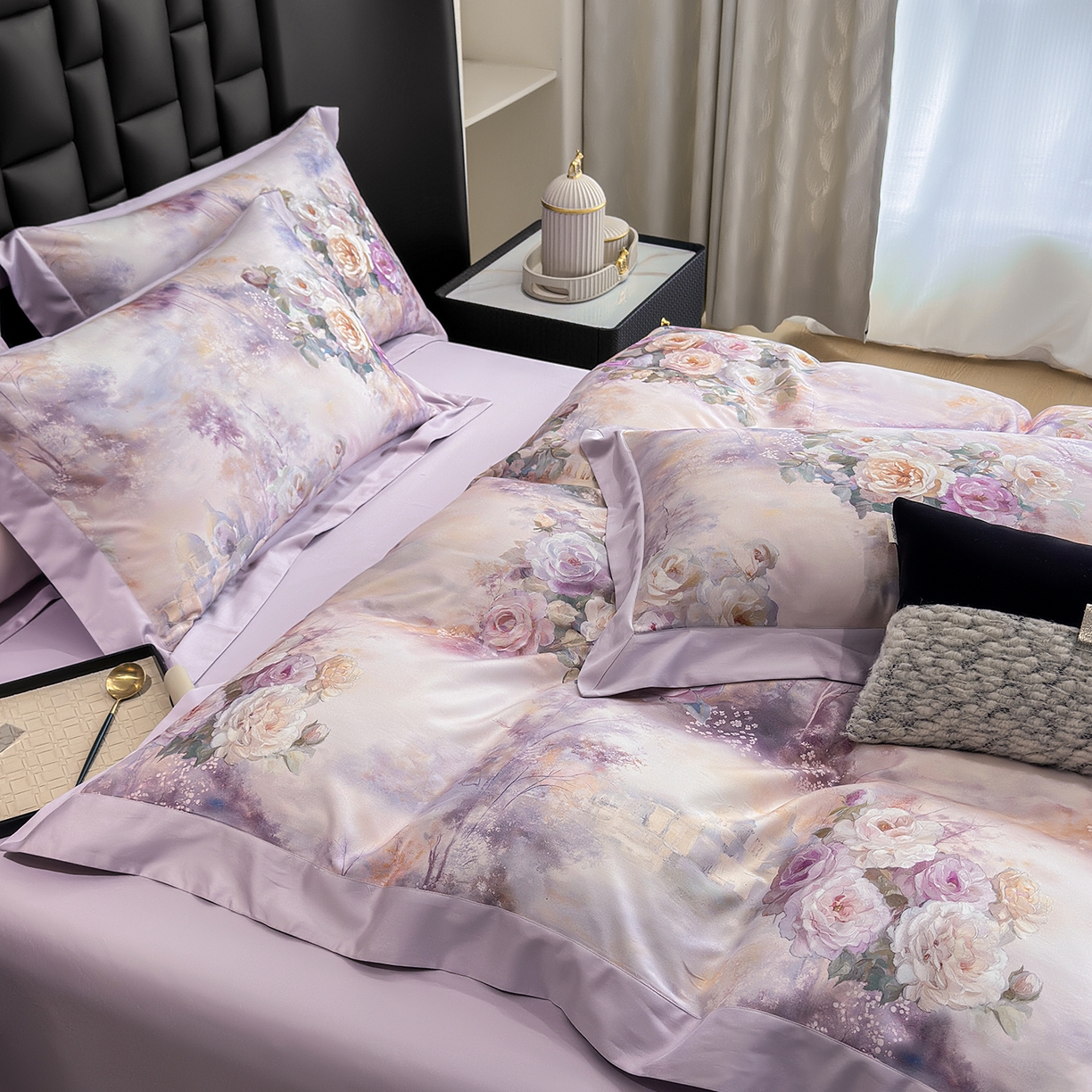 91家纺网 家纺一手货源 找家纺 （总）元元家居（元元被业） 2026新款天丝棉四季款四件套-炫彩系列