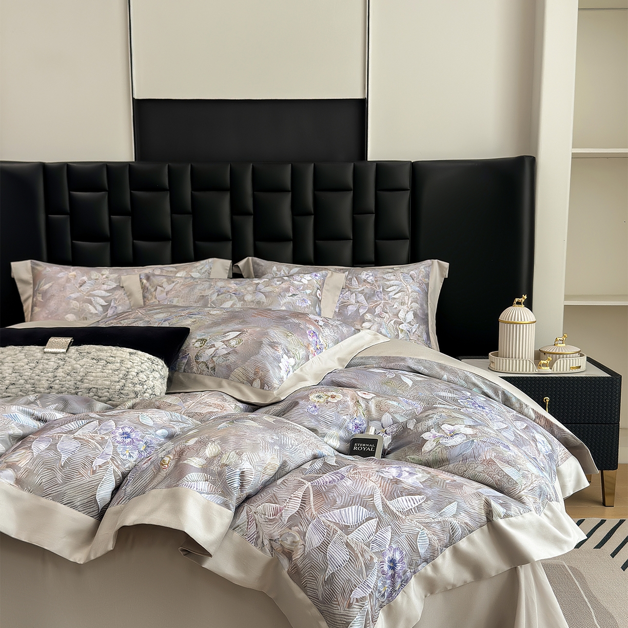 91家纺网 家纺一手货源 找家纺 （总）元元家居（元元被业） 2026新款天丝棉四季款四件套-炫彩系列