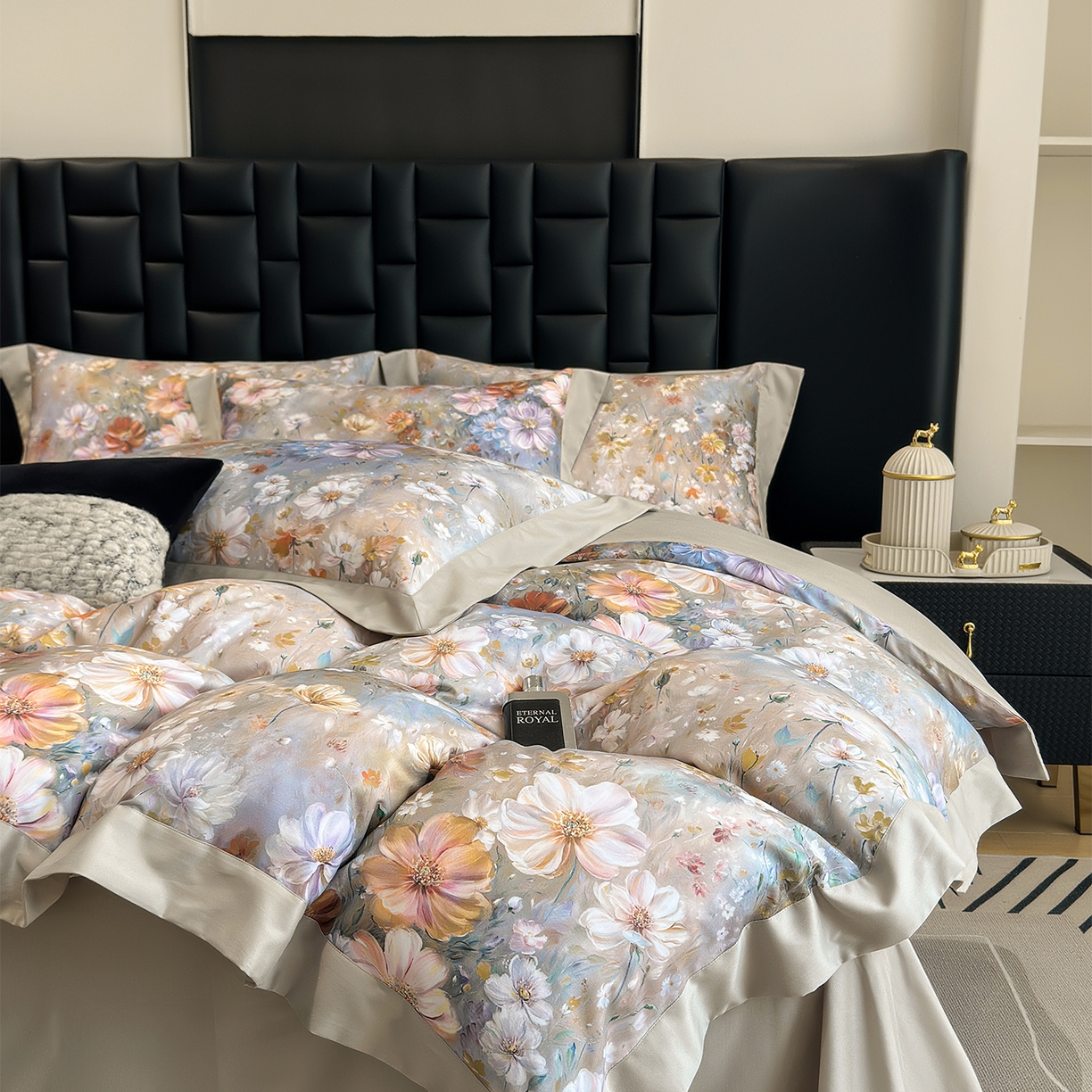 91家纺网 家纺一手货源 找家纺 （总）元元家居（元元被业） 2026新款天丝棉四季款四件套-炫彩系列