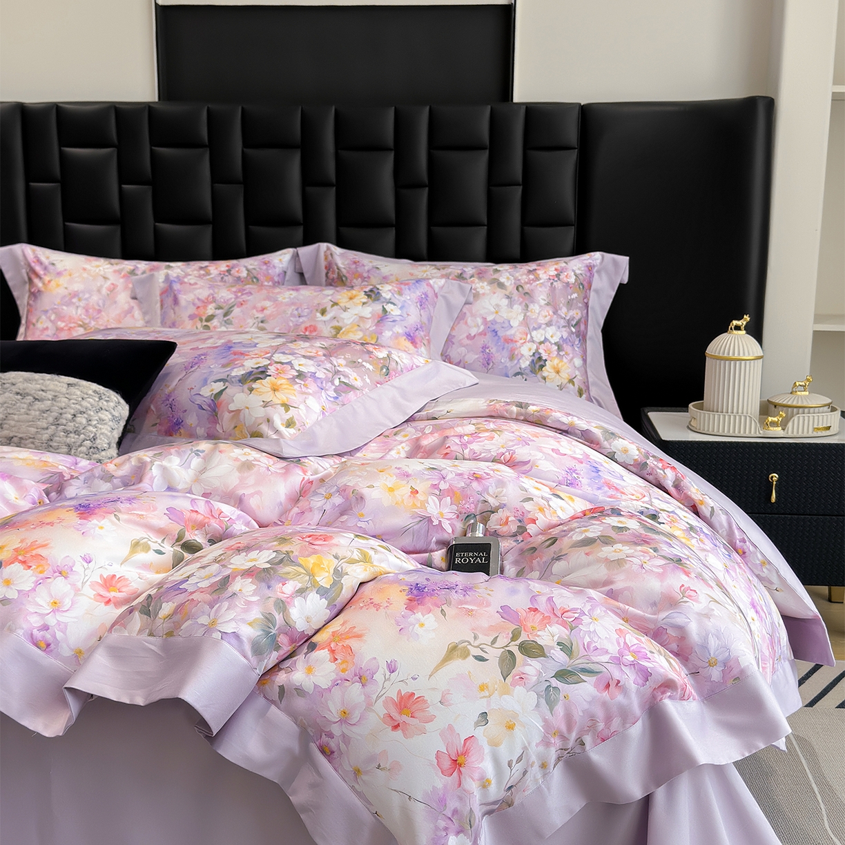 91家纺网 家纺一手货源 找家纺 （总）元元家居（元元被业） 2026新款天丝棉四季款四件套-炫彩系列