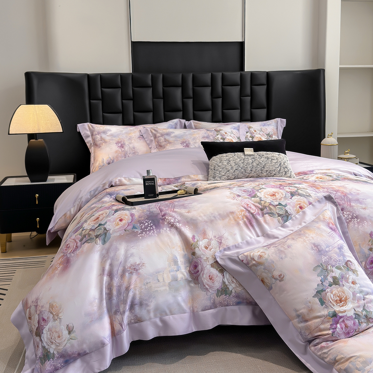 91家纺网 家纺一手货源 找家纺 元元家居（元元被业） 2026新款天丝棉四季款四件套-炫彩系列 爱丁堡