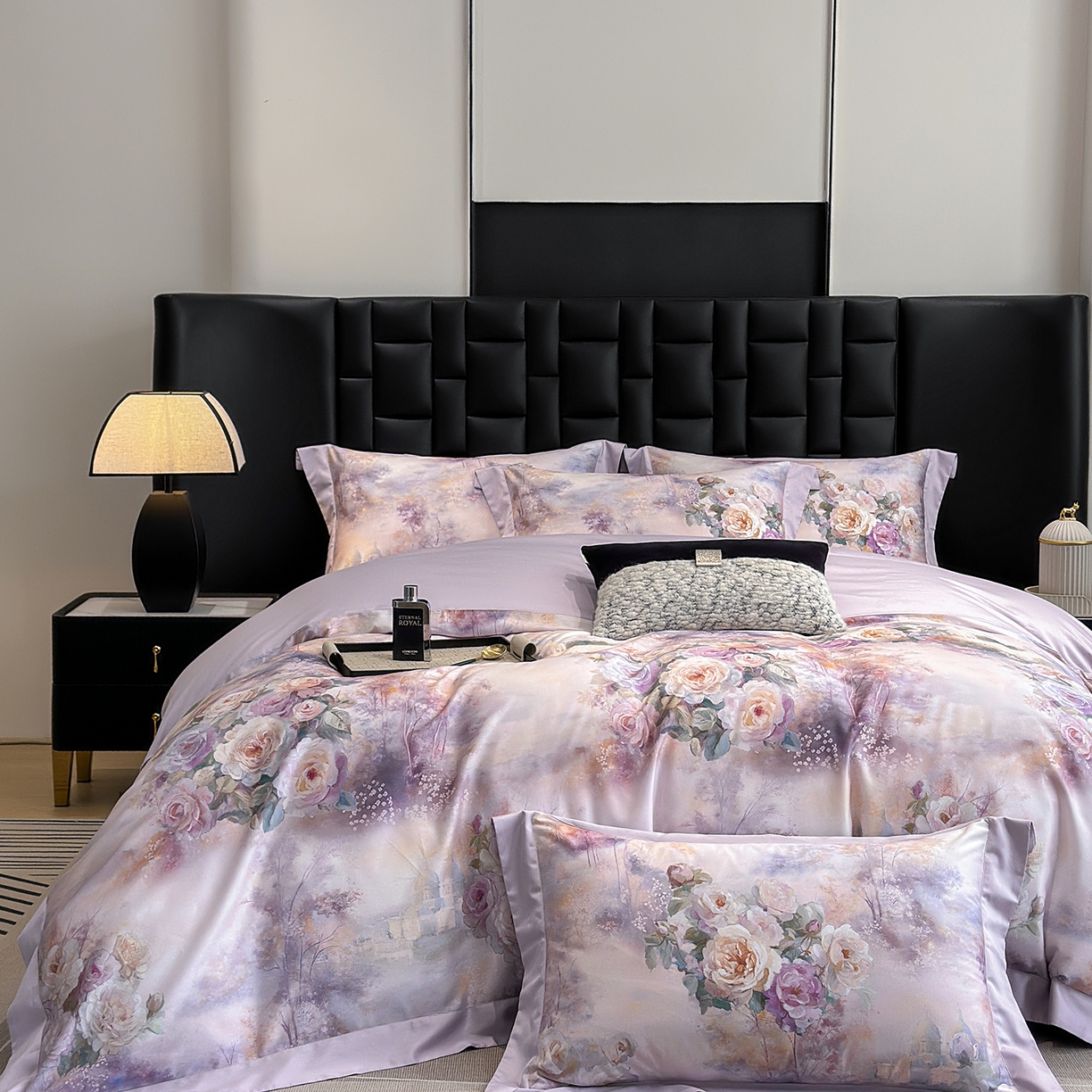 91家纺网 家纺一手货源 找家纺 元元家居（元元被业） 2026新款天丝棉四季款四件套-炫彩系列 爱丁堡