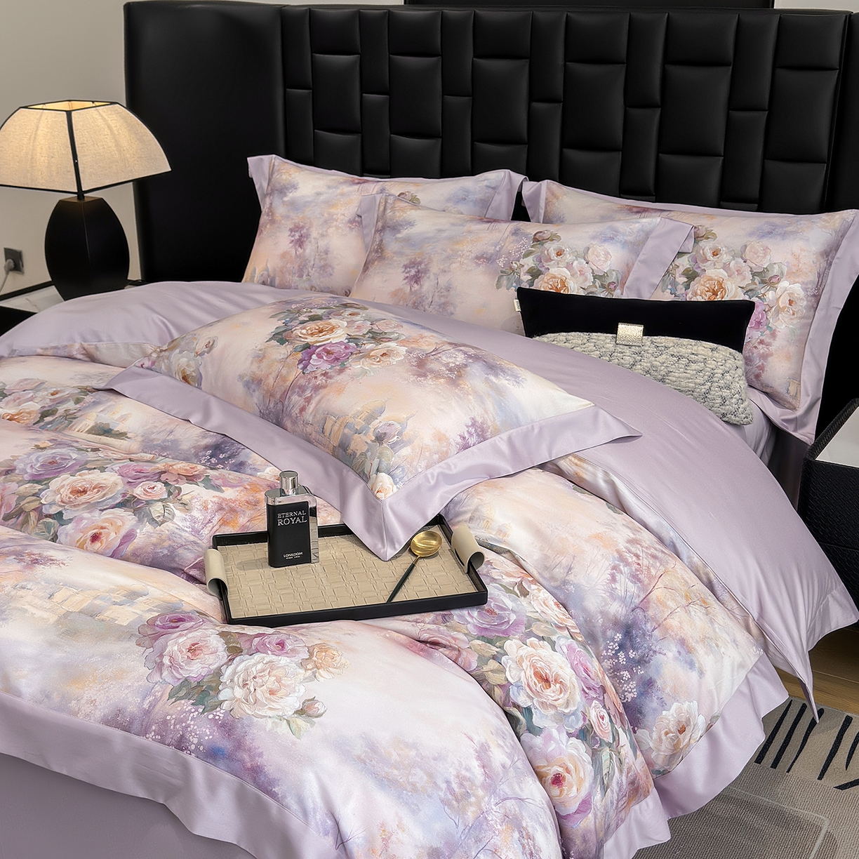 91家纺网 家纺一手货源 找家纺 元元家居（元元被业） 2026新款天丝棉四季款四件套-炫彩系列 爱丁堡