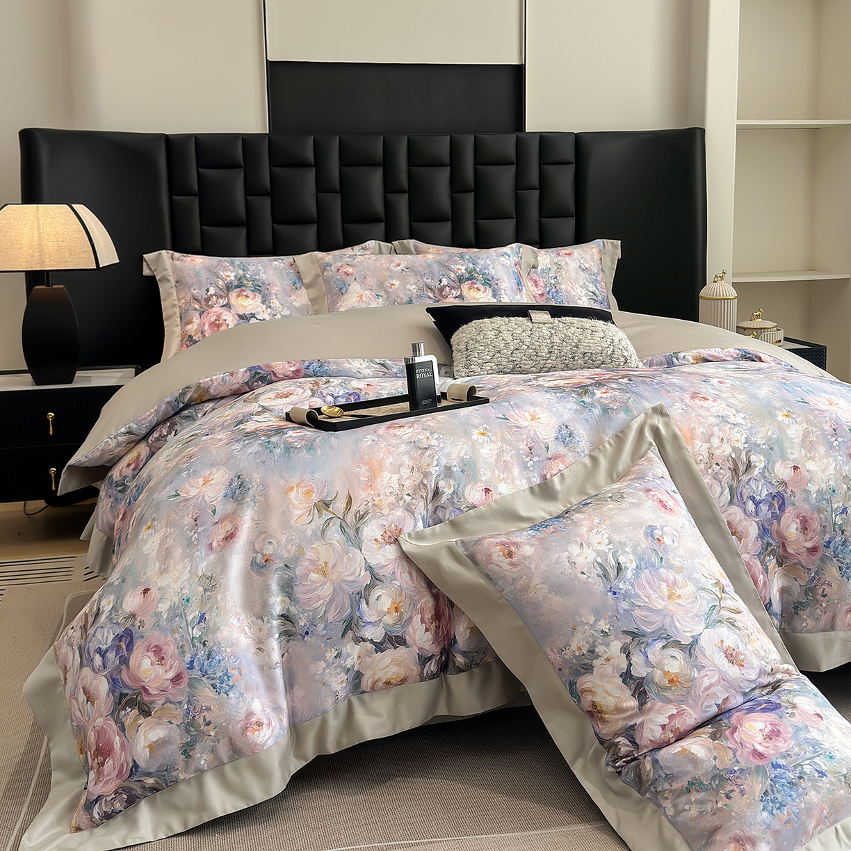 91家纺网 家纺一手货源 找家纺 元元家居（元元被业） 2026新款天丝棉四季款四件套-炫彩系列 爱丽丝