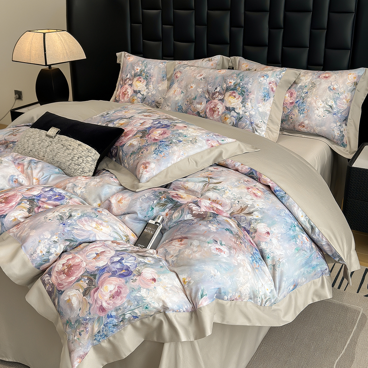 91家纺网 家纺一手货源 找家纺 元元家居（元元被业） 2026新款天丝棉四季款四件套-炫彩系列 爱丽丝