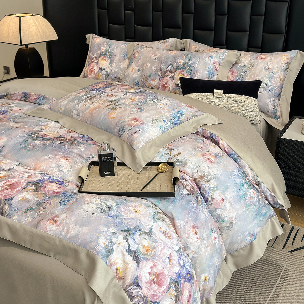 91家纺网 家纺一手货源 找家纺 元元家居（元元被业） 2026新款天丝棉四季款四件套-炫彩系列 爱丽丝