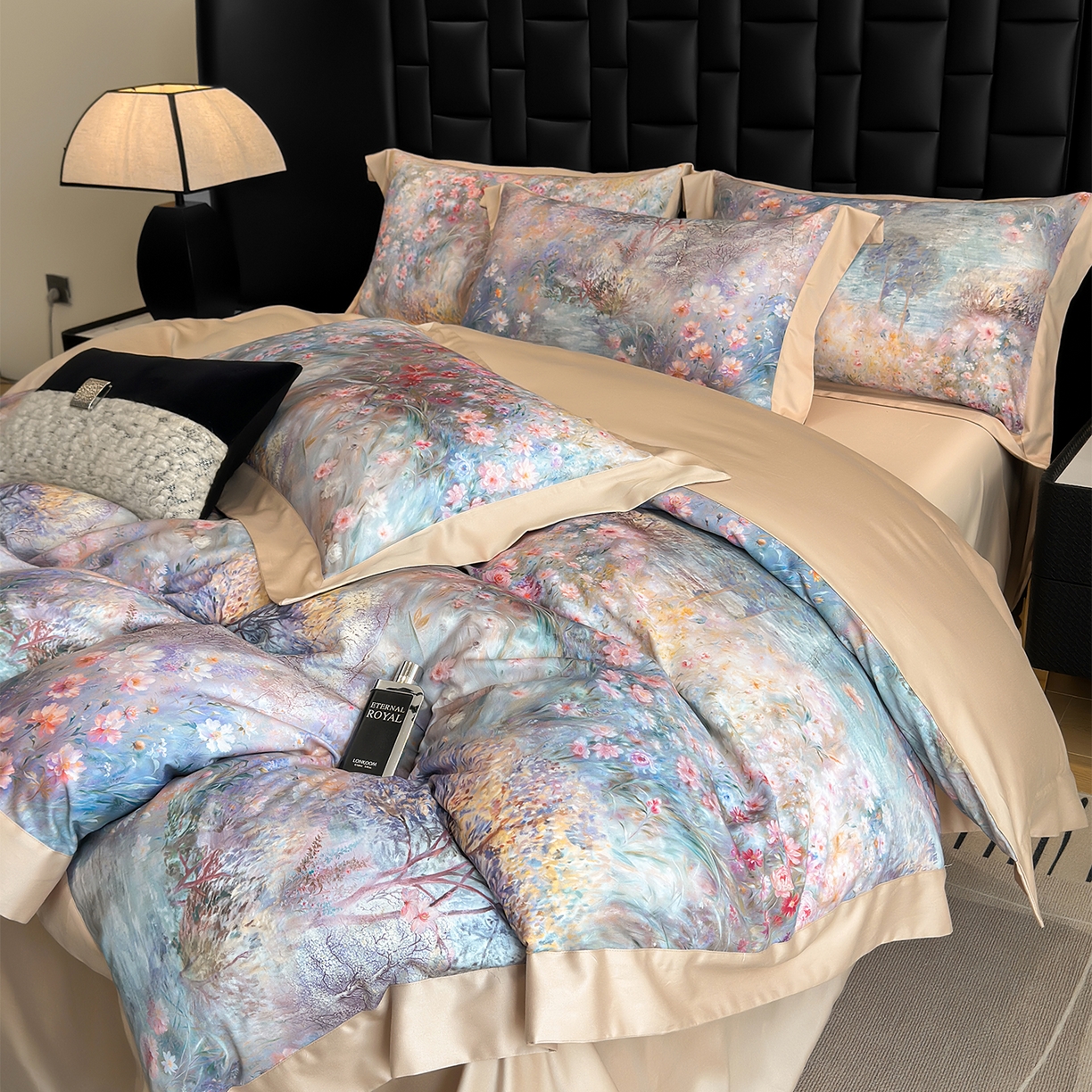 91家纺网 家纺一手货源 找家纺 元元家居（元元被业） 2026新款天丝棉四季款四件套-炫彩系列 开往春天的地铁