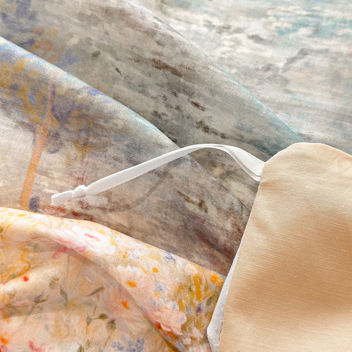 91家纺网 家纺一手货源 找家纺 元元家居（元元被业） 2026新款天丝棉四季款四件套-炫彩系列 开往春天的地铁