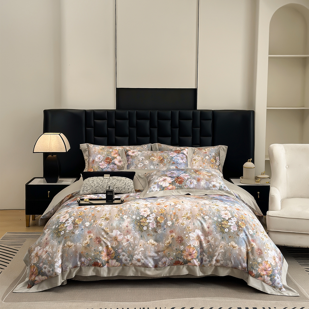 91家纺网 家纺一手货源 找家纺 元元家居（元元被业） 2026新款天丝棉四季款四件套-炫彩系列 梦想家