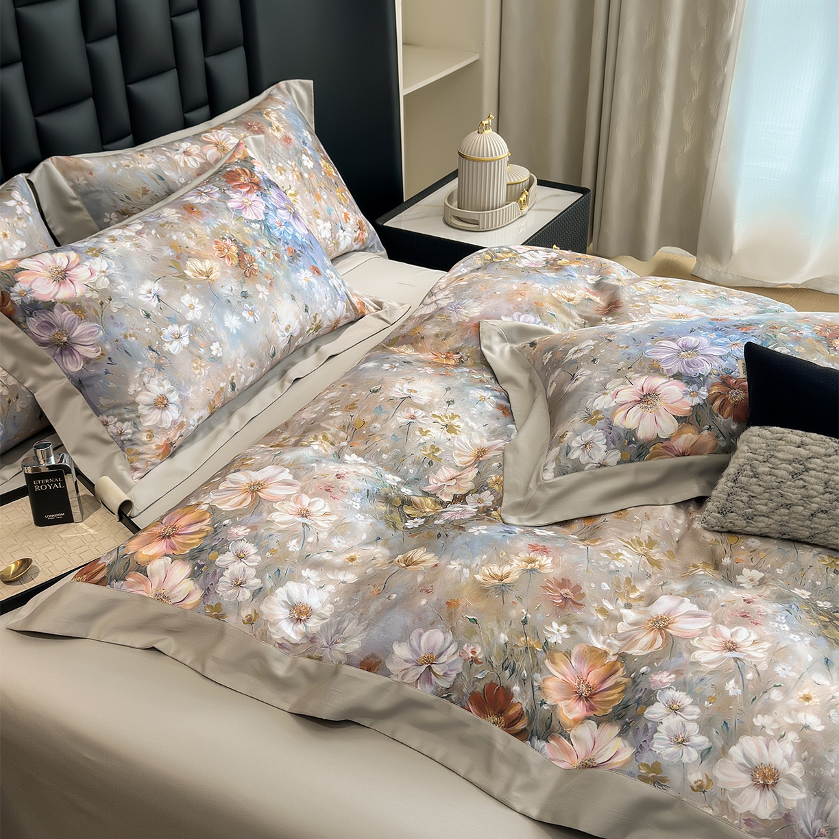 91家纺网 家纺一手货源 找家纺 元元家居（元元被业） 2026新款天丝棉四季款四件套-炫彩系列 梦想家