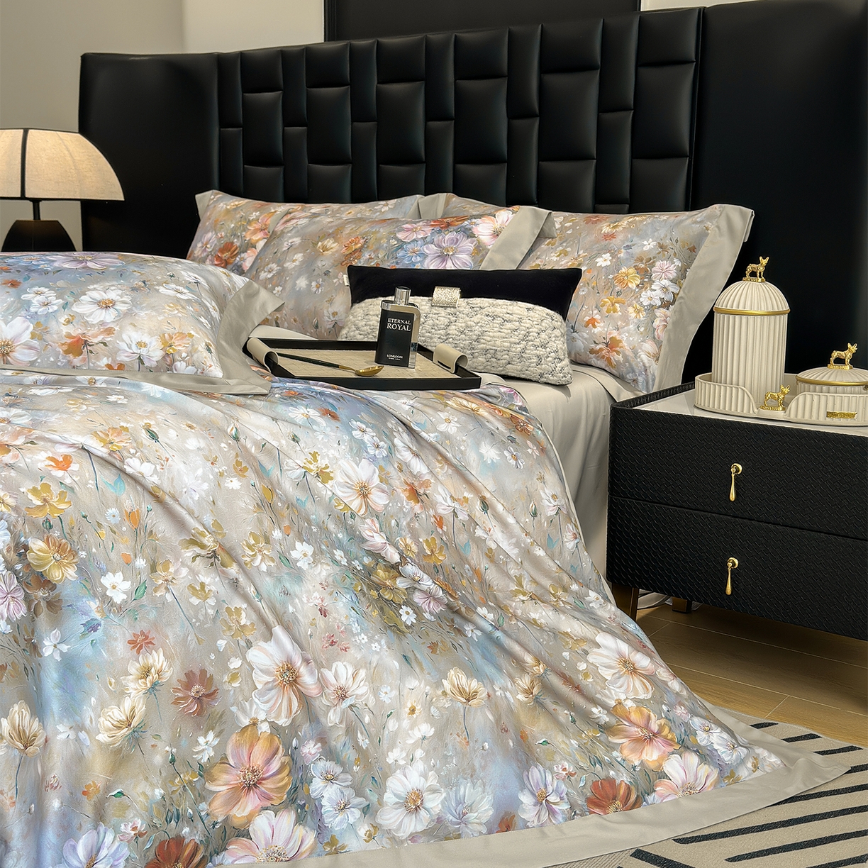 91家纺网 家纺一手货源 找家纺 元元家居（元元被业） 2026新款天丝棉四季款四件套-炫彩系列 梦想家