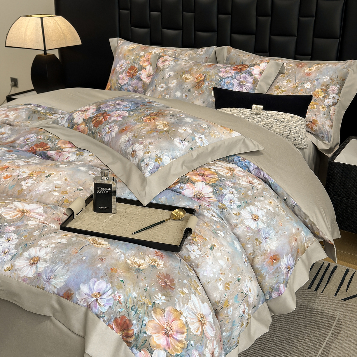 91家纺网 家纺一手货源 找家纺 元元家居（元元被业） 2026新款天丝棉四季款四件套-炫彩系列 梦想家