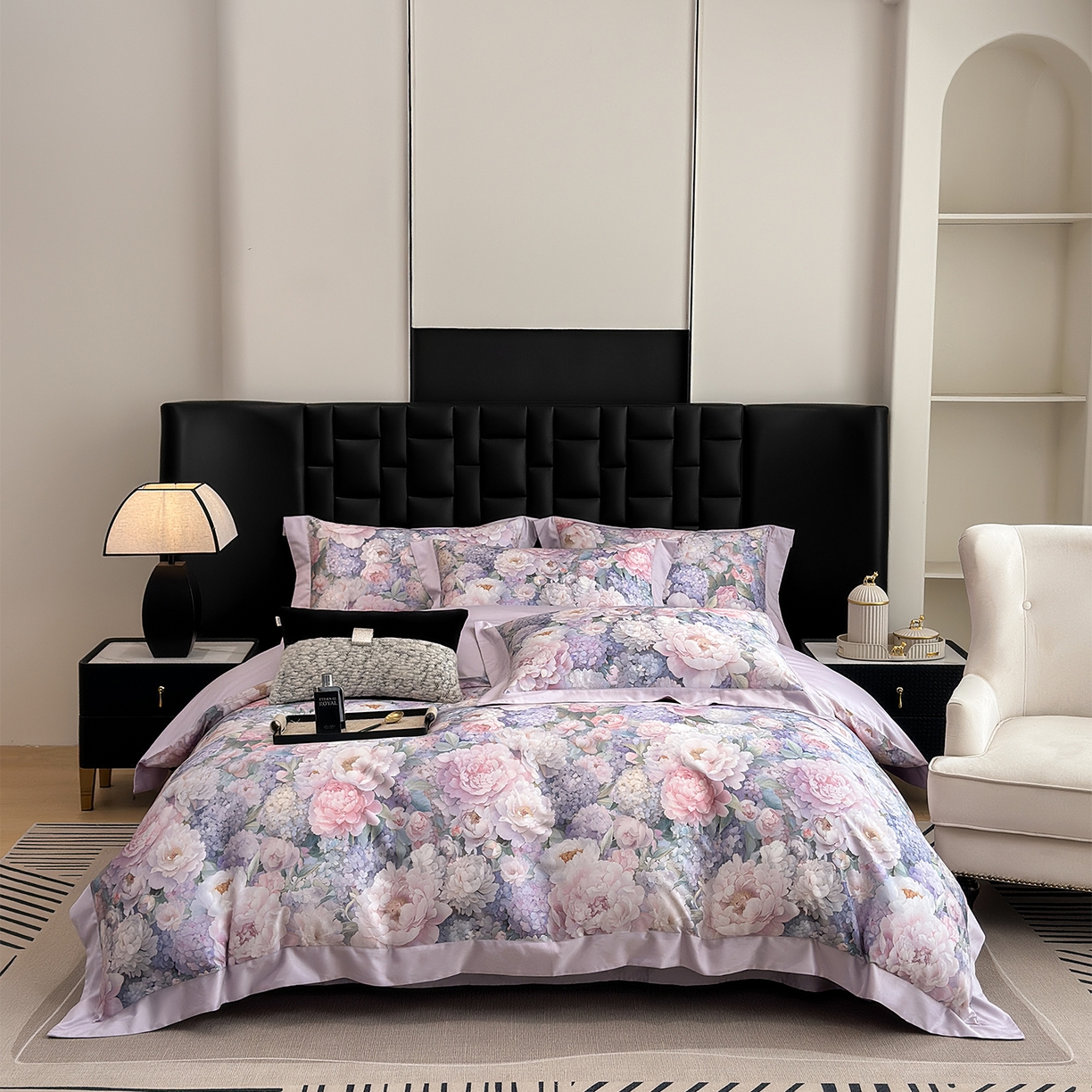 91家纺网 家纺一手货源 找家纺 元元家居（元元被业） 2026新款天丝棉四季款四件套-炫彩系列 如玉如丝