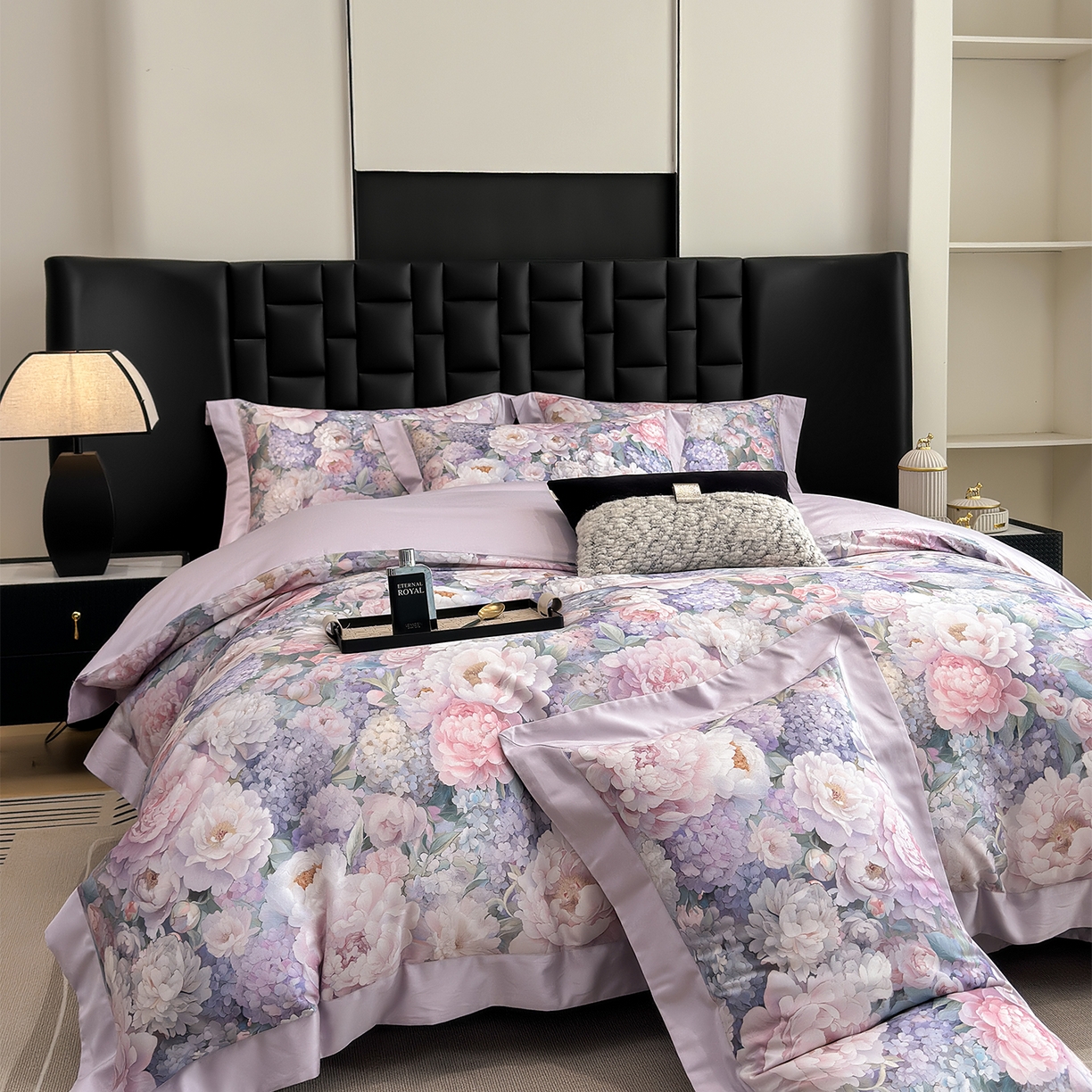 91家纺网 家纺一手货源 找家纺 元元家居（元元被业） 2026新款天丝棉四季款四件套-炫彩系列 如玉如丝