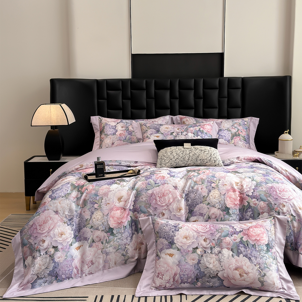 91家纺网 家纺一手货源 找家纺 元元家居（元元被业） 2026新款天丝棉四季款四件套-炫彩系列 如玉如丝