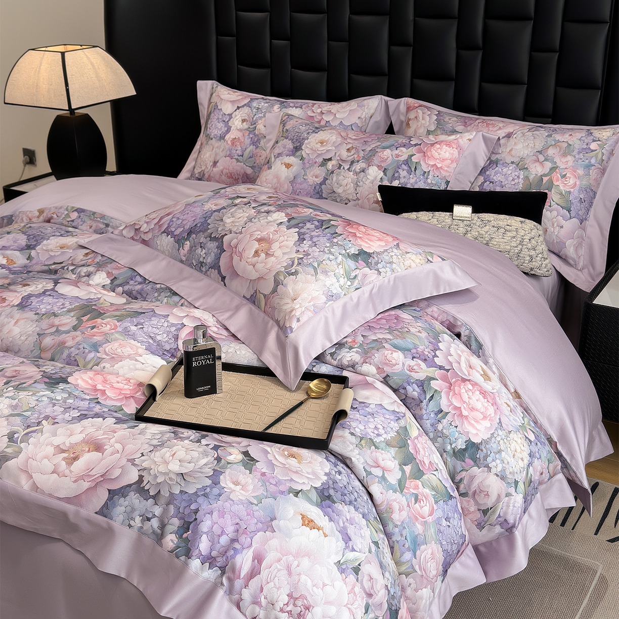 91家纺网 家纺一手货源 找家纺 元元家居（元元被业） 2026新款天丝棉四季款四件套-炫彩系列 如玉如丝