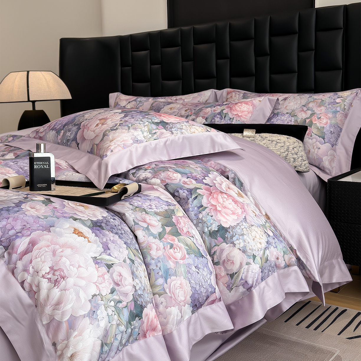 91家纺网 家纺一手货源 找家纺 元元家居（元元被业） 2026新款天丝棉四季款四件套-炫彩系列 如玉如丝