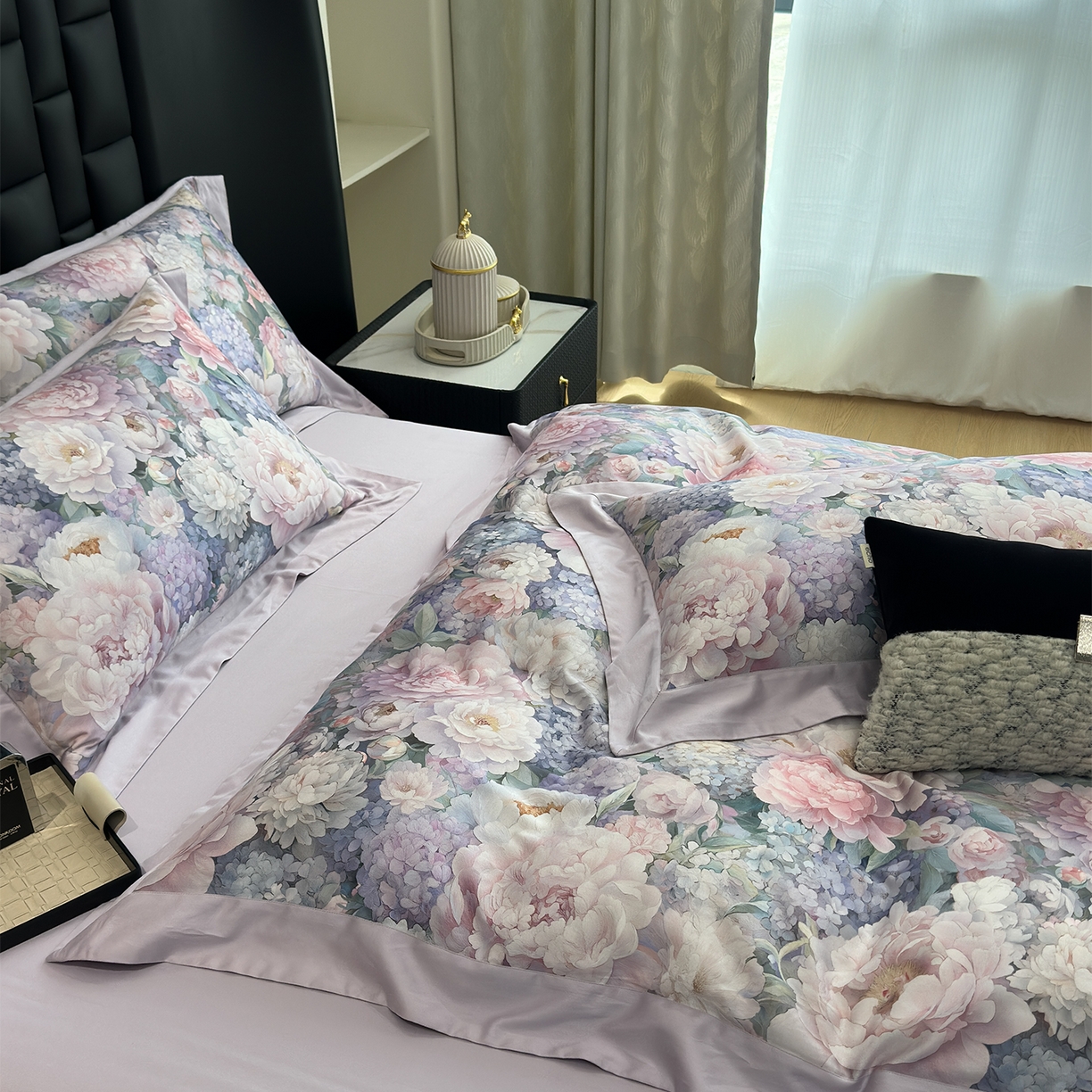 91家纺网 家纺一手货源 找家纺 元元家居（元元被业） 2026新款天丝棉四季款四件套-炫彩系列 如玉如丝