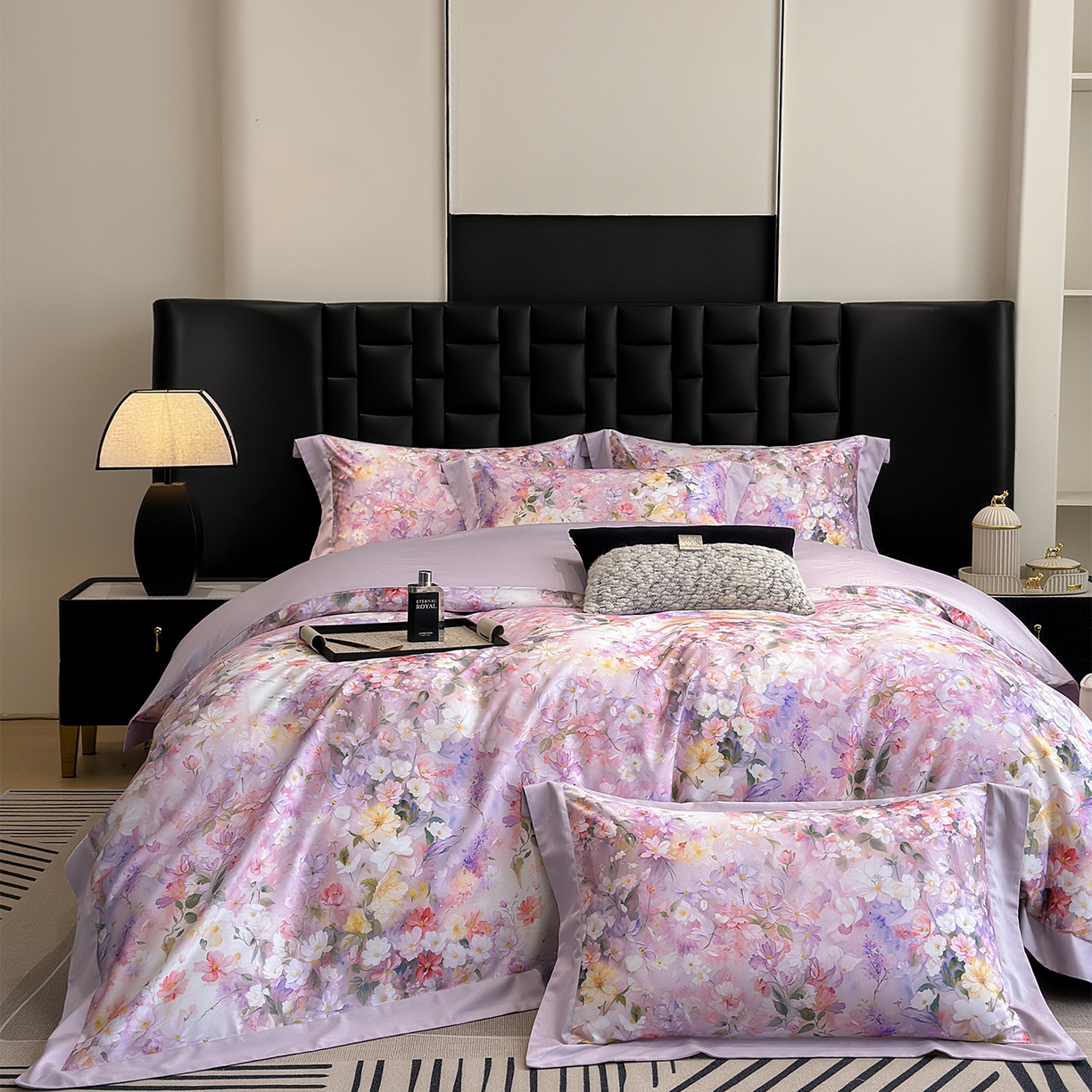 91家纺网 家纺一手货源 找家纺 元元家居（元元被业） 2026新款天丝棉四季款四件套-炫彩系列 闪亮登场