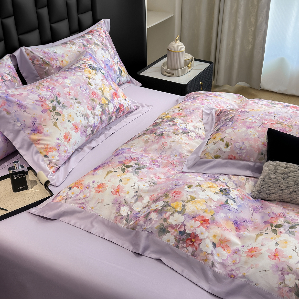 91家纺网 家纺一手货源 找家纺 元元家居（元元被业） 2026新款天丝棉四季款四件套-炫彩系列 闪亮登场