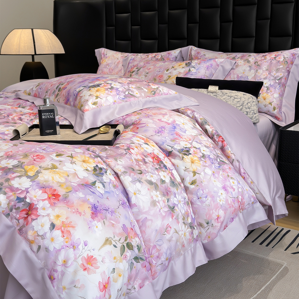 91家纺网 家纺一手货源 找家纺 元元家居（元元被业） 2026新款天丝棉四季款四件套-炫彩系列 闪亮登场