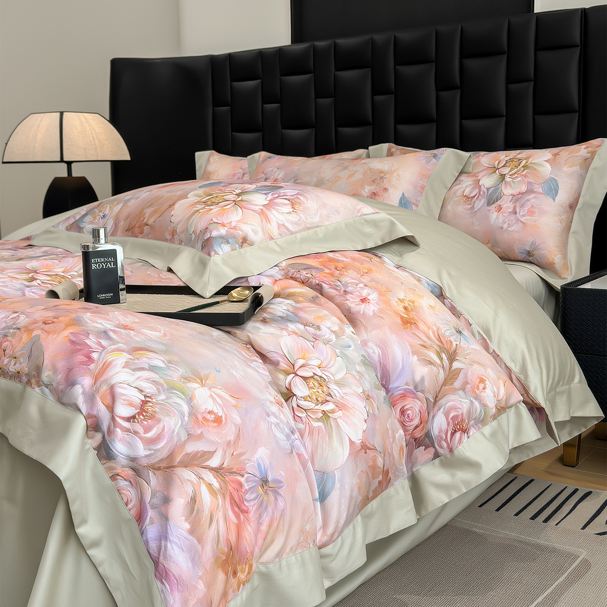 91家纺网 家纺一手货源 找家纺 元元家居（元元被业） 2026新款天丝棉四季款四件套-炫彩系列 秀灵儿