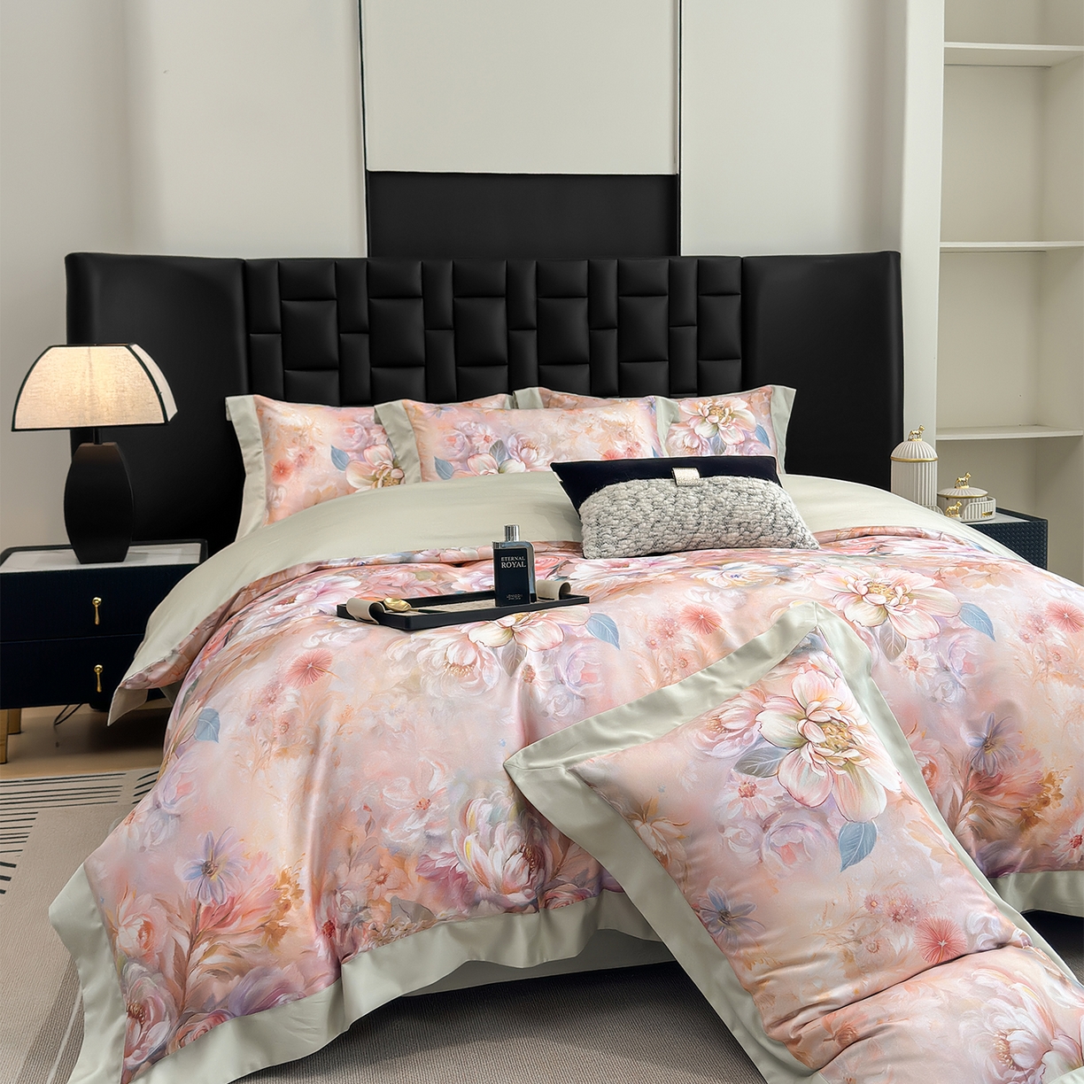 91家纺网 家纺一手货源 找家纺 元元家居（元元被业） 2026新款天丝棉四季款四件套-炫彩系列 秀灵儿