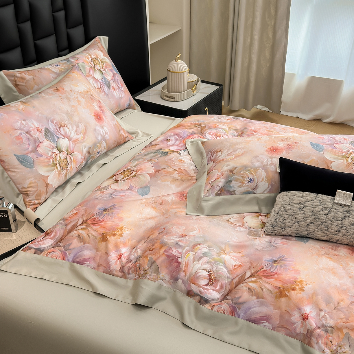 91家纺网 家纺一手货源 找家纺 元元家居（元元被业） 2026新款天丝棉四季款四件套-炫彩系列 秀灵儿