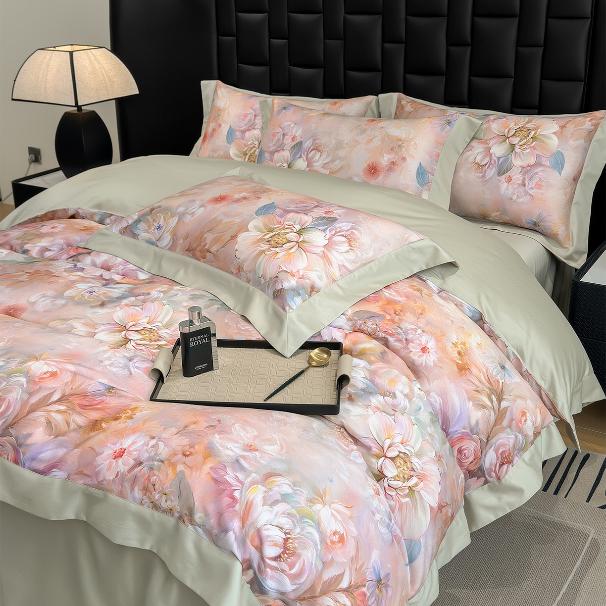 91家纺网 家纺一手货源 找家纺 元元家居（元元被业） 2026新款天丝棉四季款四件套-炫彩系列 秀灵儿