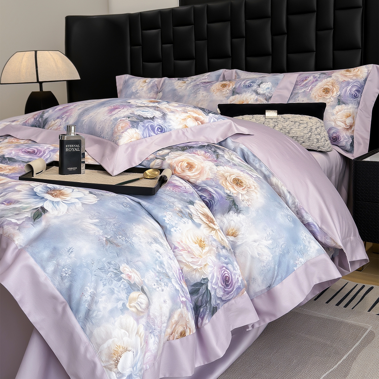 91家纺网 家纺一手货源 找家纺 元元家居（元元被业） 2026新款天丝棉四季款四件套-炫彩系列 挚爱