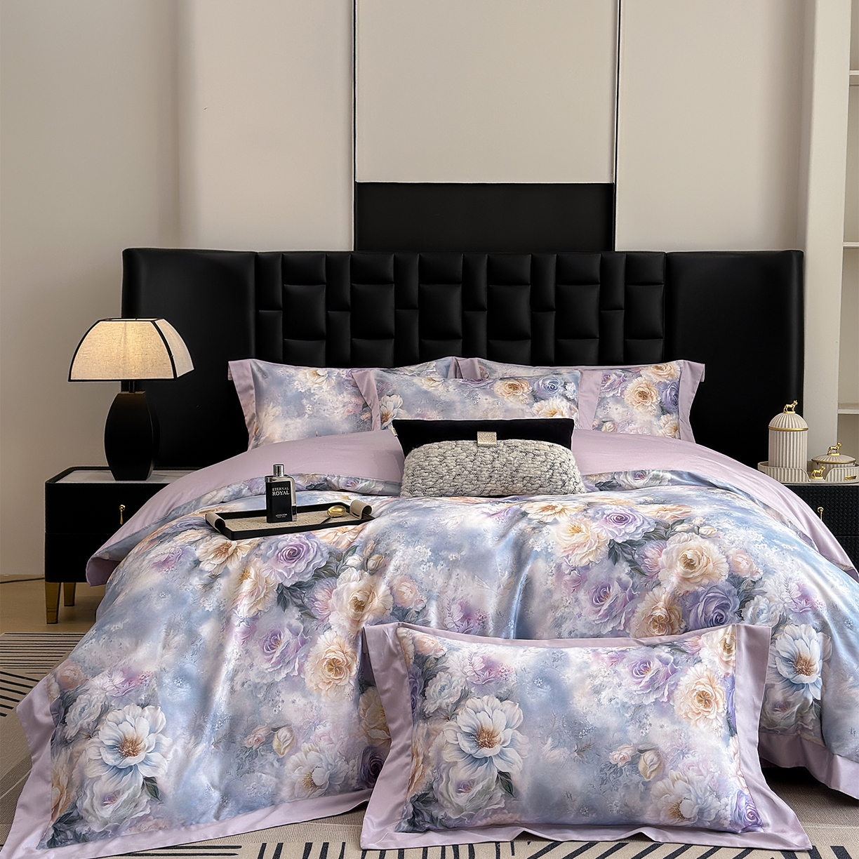 91家纺网 家纺一手货源 找家纺 元元家居（元元被业） 2026新款天丝棉四季款四件套-炫彩系列 挚爱