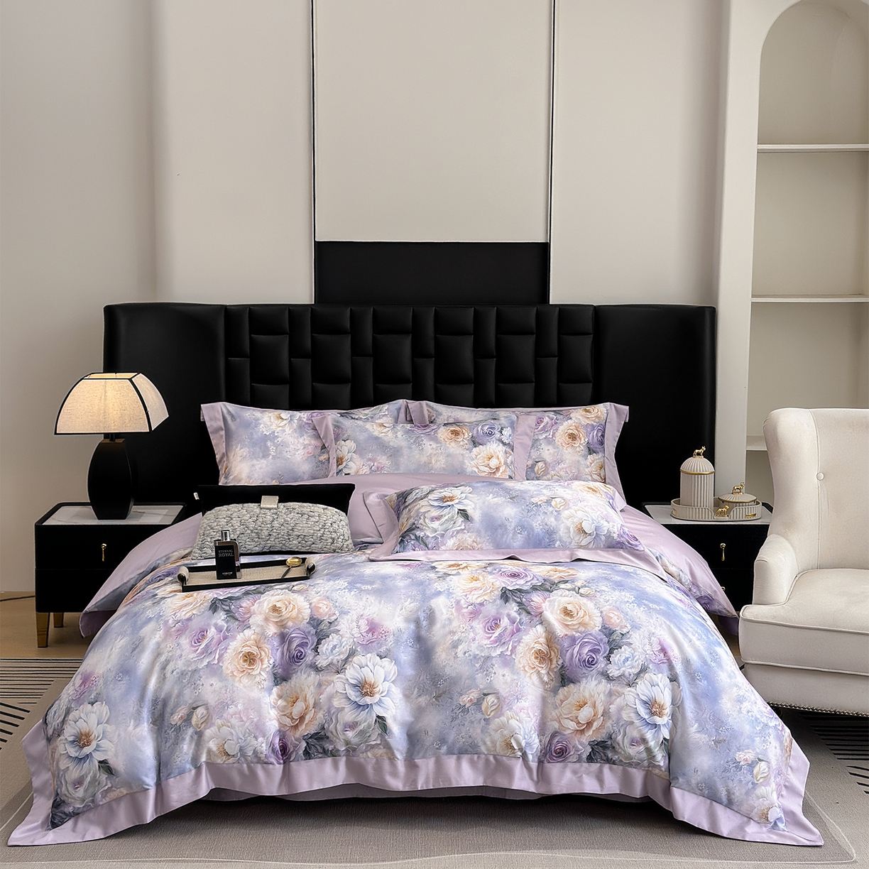 91家纺网 家纺一手货源 找家纺 元元家居（元元被业） 2026新款天丝棉四季款四件套-炫彩系列 挚爱