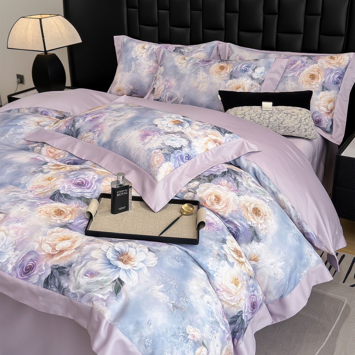 91家纺网 家纺一手货源 找家纺 元元家居（元元被业） 2026新款天丝棉四季款四件套-炫彩系列 挚爱