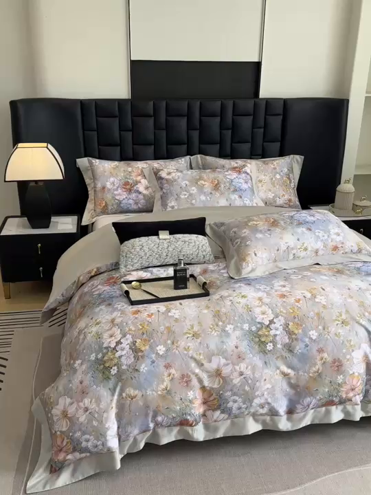 91家纺网 家纺一手货源 找家纺 元元家居（元元被业） 2026新款天丝棉四季款四件套-炫彩系列 梦想家